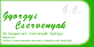 gyorgyi cservenyak business card